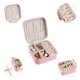 thumbnail image 3 of Caja organizadora de accesorios de viaje portátil de cuero PU REGALWOVEN para mujeres y niñas rosa, 3 of 7