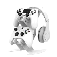 Genérico - Controller Stand, Gaming Headset Stand Para Ps5/Ps4/Xbox Series X S/Xbox One/Nintendo Switch/Headset Aluminio Metal Soporte Universal Gamepad Game Controller Accesorios-Blanco