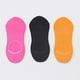 thumbnail image 2 of Calcetines Mujer Invisibles Fucsia/Negro/Naranjo Corona, 2 of 4