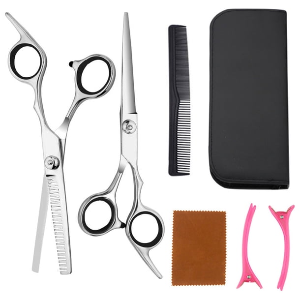 Tijeras profesionales para cortar el cabello, kit de entresacar para barbería, herramienta de corte de cabello familiar