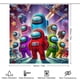 thumbnail image 2 of Among Us theme 4 piece Shower Curtain Set With Rugs Waterproof Bathroom Decor Set Includes Bath Mat U shaped Rug Toilet Lid Cover And Curtain With Hooks, 2 of 6