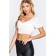 thumbnail image 3 of Top Corto de Satén Fruncido con Escote Halter, 3 of 5
