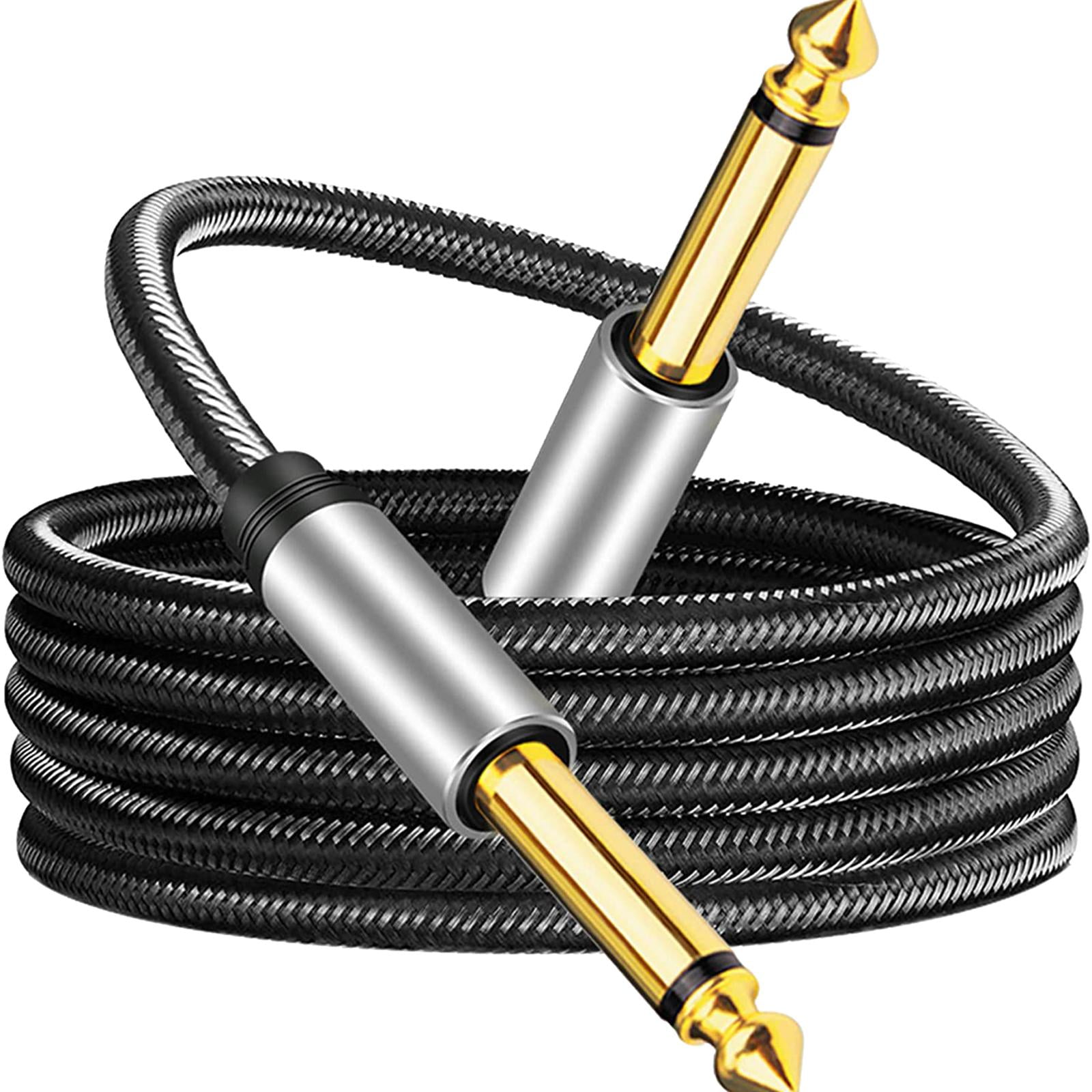 Bothyi - Cable De Instrumento De 6,35mm, Cables De Conexión De Guitarra Jack Desequilibrados Para Altavoz, 1m