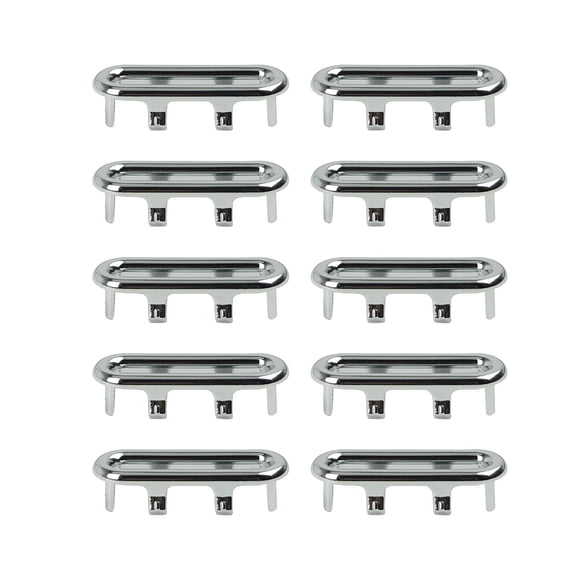 10 Uds. Reemplazo De La Cubierta Del Orificio De La Cubierta Del Desbordamiento Del Fregadero Para El Lavabo De La Cocina Ovalado