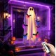 thumbnail image 1 of Decoración de fantasma ULihaian 150 cm con luces y murciélagos 3D, 1 of 9