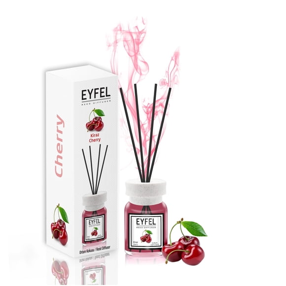Difusor de aromas EYFEL con aroma a cereza, 120 ml, juego de cañas