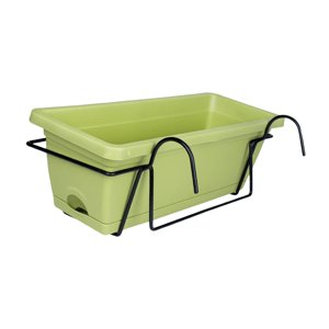 Magideal - Maceta Con Barandilla Para Balcón, Cesta Para Plantas, Decoración Del Hogar, Valla, Jardinera, Caja De Ventana, Maceta Para Granja, Patio, Cubierta De Verde