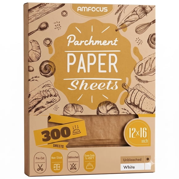 Papel para Hornear AMFOCUS 38x41 cm 300 Hojas Antiadherente