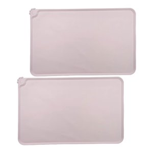 Ioensy - Alfombrilla De Comida Para Perros, Alfombrillas Para Cuencos, Alfombrilla De Alimentación Para Mascotas, Suministros Para Mascotas, Perros, Cachorros, Rosa Fina