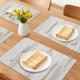 thumbnail image 2 of Juego de 6 Manteles Individuales de Plástico para Decoración de Mesa de Comedor Interior Lavables Gris 45*30cm, 2 of 6