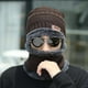thumbnail image 2 of Conjunto de gorro y bufanda cálidos para hombre y mujer, para invierno, para exteriores, a prueba de viento, gorro de esquí holgado de punto con forro polar, 2 of 5