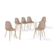 thumbnail image 1 of Comedor Mesa de Vidrio 120x80 con 6 Sillas Spoon Terciopelo Beige, 1 of 3