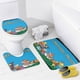 thumbnail image 4 of Los osos montañeses-theme 4-Piece Shower Curtain Set with Rugs, Waterproof Bathroom Decor Set Includes Bath Mat, U-Shaped Rug, Toilet Lid Cover and Curtain with Hooks, 4 of 6
