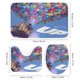 thumbnail image 3 of Disney Up-theme 4-Piece Shower Curtain Set with Rugs, Waterproof Bathroom Decor Set Includes Bath Mat, U-Shaped Rug, Toilet Lid Cover and Curtain with Hooks, 3 of 6