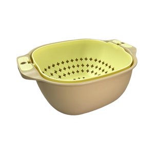 Bothyi - Colador De Pasta Colador Giratorio De Doble Capa Para Frijoles Espaguetis