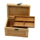 thumbnail image 5 of Joyero de madera, cofre de joyería, contenedor rústico de bambú, organizador, estuche de joyería para amantes del bricolaje, para anillos, collares y, 5 of 5