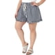 thumbnail image 4 of Agnes Orinda Pantalones Cortos de Boxeador para Mujer Talla Grande de Escuela Colegio con Volantes Cintura Elástica Cordón Verano Casual Salón Lindo Corto con Bolsillo 4X Negro, 4 of 6