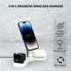 thumbnail image 2 of Cargador inalámbrico magnético 3 en 1 con carga rápida de 15 W, rotación de 360° y soporte para teléfonos inteligentes-Negro, 2 of 9