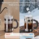 thumbnail image 3 of Cafetera French Press Veken de vidrio resistente al calor de 600 ml, 3 of 9