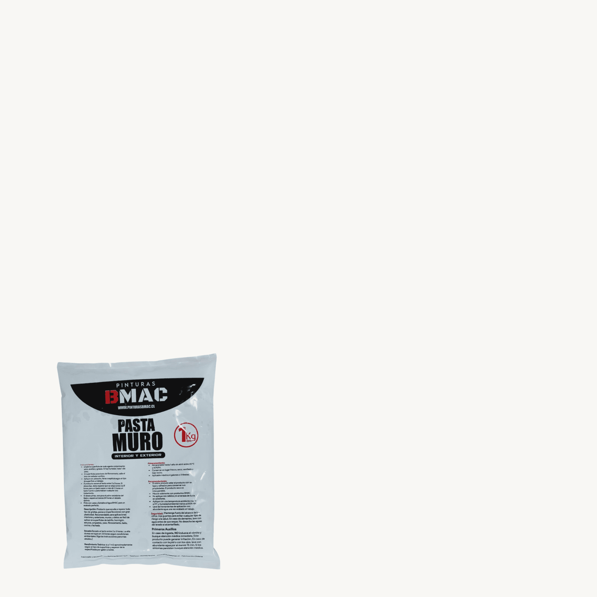 Bmac - Pasta Muro Interior Y Exterior 1kg Bolsa