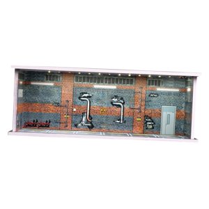 Bothyi - Vitrina De Escena De Estacionamiento 1/64, Adornos Realistas, Escaparate De Coche Diorama, Fábrica En Ruinas