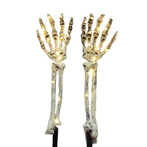 Bothyi - 2 Piezas De Luces Led De Estacas De Brazo De Esqueleto De Halloween Para Decoración De Festivales