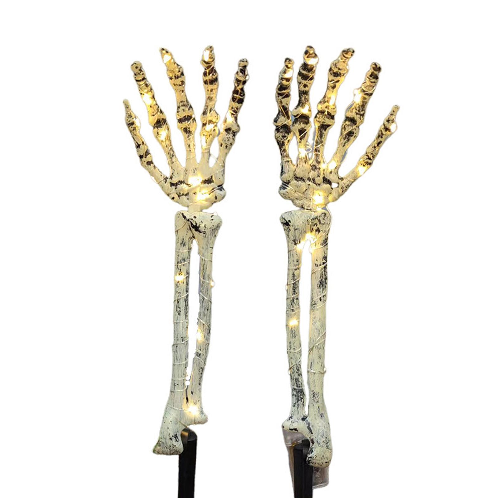 Bothyi - 2 Piezas De Luces Led De Estacas De Brazo De Esqueleto De Halloween Para Decoración De Festivales