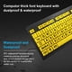 thumbnail image 3 of Teclado de ordenador BOOGIIO Large Print con cable USB amarillo+negro, 3 of 9