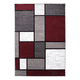 thumbnail image 1 of Alfombra Lisa Diseño 3D 240x200cm Burdeos y Gris, 1 of 3