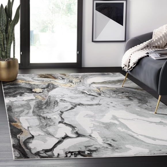 Alfombra Abani Regal 160x230 cm gris oscuro abstracta