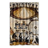 Pinghai - Cortina De Ducha Carnival Con Ganchos (122 X 183 Cm)