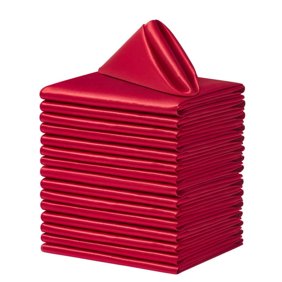 Paquete de 100 servilletas de tela Counfeisly 50 × 50 cm rojo
