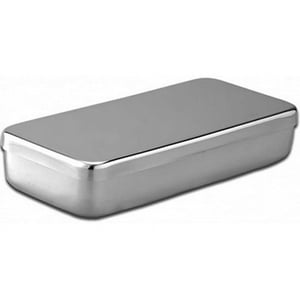 Genérico - Caja Metálica De Acero Inoxidable Para Instrumental-30X15X10 Gris