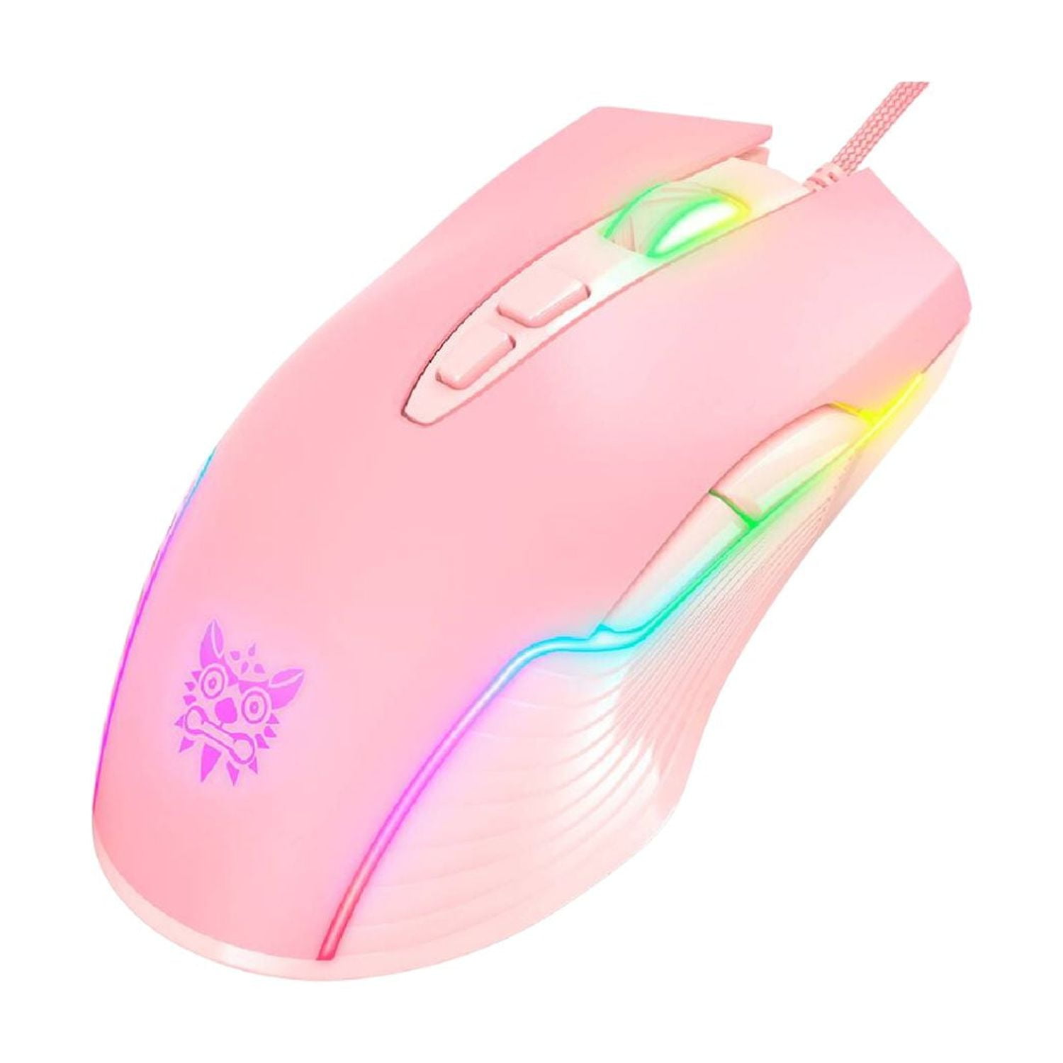 Importclick - Mouse Gamer Rosado Led Rgb