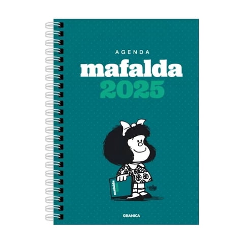 Top10Books - Agenda Mafalda 2025 Anillada Columna Verde Quino