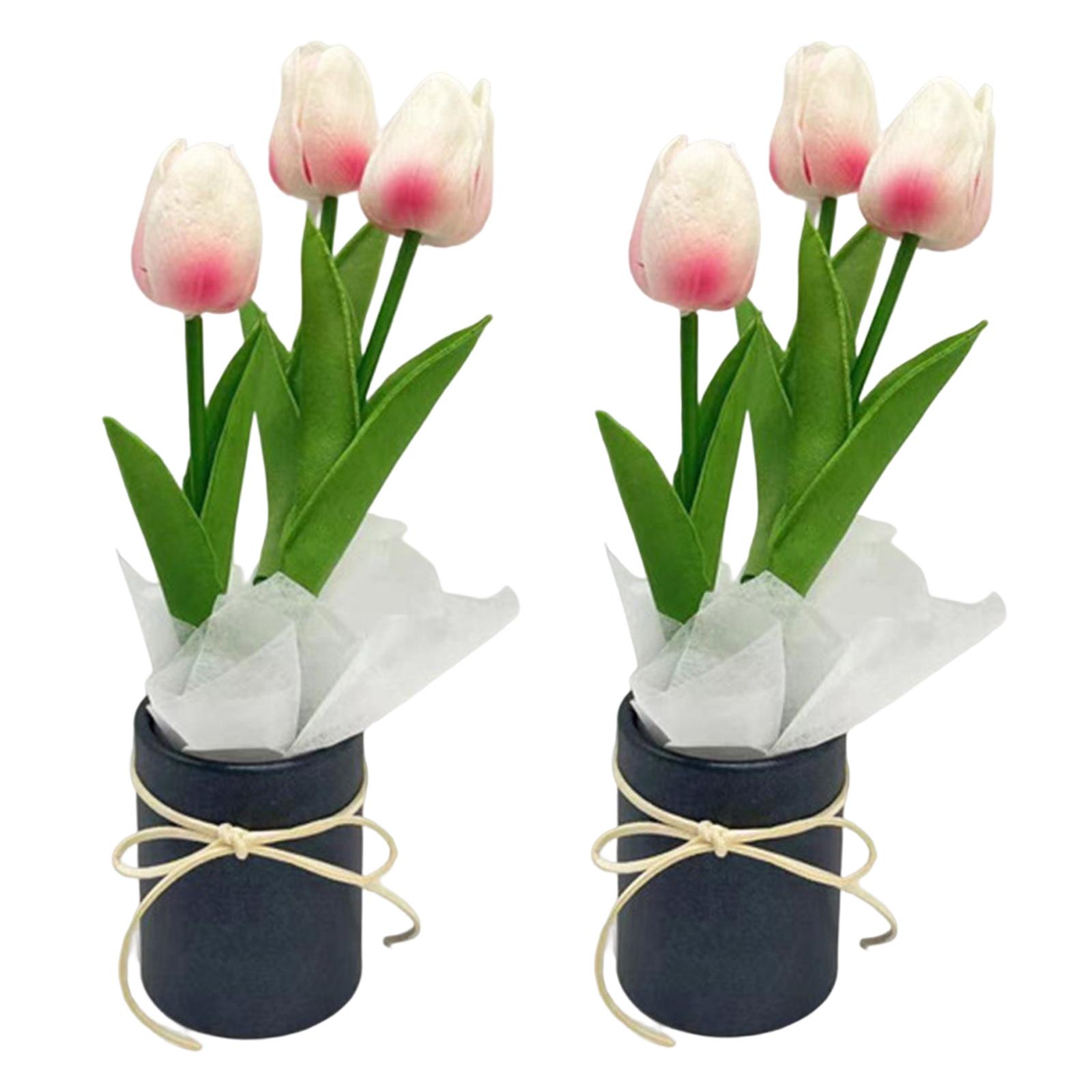 Magideal - Flores Artificiales En Macetas Ramo De Bricolaje Centro De Simulación Floral Macetas De Primavera Para Fotografía Festival Ocasiones , Rosa Claro