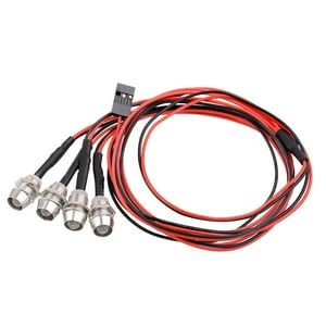 Genérico - Faros Delanteros Para 1/5 1/8 1/10 1/12 1/16 Rc Car Truck 4 Kit De Luces Led Blanco