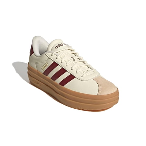 Zapatos Adidas Vl Court Bold Para Mujer, Color Blanco/Rojo Oscuro 10