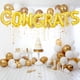 thumbnail image 5 of Pancarta con forma de globo Broeify con la palabra «FELICIDADES», 40 cm, dorada, para celebraciones, 5 of 6