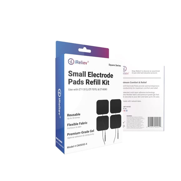 Almohadillas de electrodos iReliev 5 cm – Kit de recambio de 16 unidades