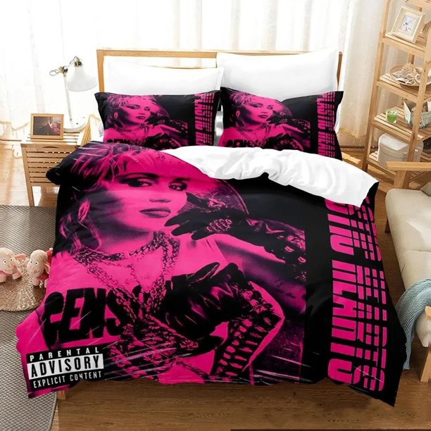 Miley Cyrus Singer Bedding Set Boys Girls Duvet Cover Pillowcase Bed boys Adult Home Textileextile