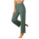 thumbnail image 4 of INSPIRE CHIC Pantalones de pijama de algodón para mujer, suaves y transpirables, pantalones de dormir con bolsillos y cintura elástica S Verde, 4 of 6