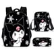 thumbnail image 1 of Lovely Kuromi 3Pcs/Set Capacity Shoulder Bags Kawaii Primary Girls School Bags Lightweight Cartoon Backpacks Meal Bag Plush Doll, 1 of 3