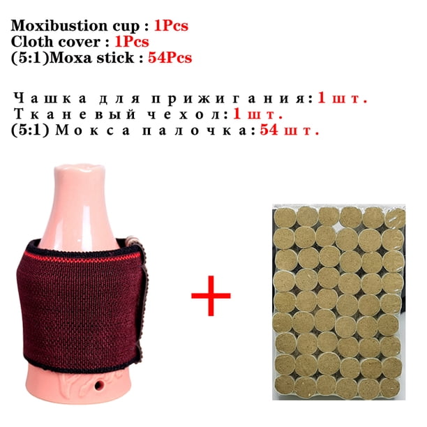Ceramic Moxibustion Jar Warm Facial Care Massage Beauty Face Body Scraping Cup Moxa Therapy Acupuncture Meridians Stretch