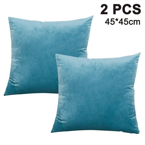 Paquete de 2 fundas de cojín cuadradas decorativas de terciopelo suave, para decoración del hogar, para sofá, cama o silla.