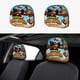 thumbnail image 1 of Funda para Reposacabezas de Coche Desmarcar Oso Panda en África 2 Piezas, 1 of 6