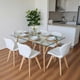 thumbnail image 3 of Comedor Mesa Vitreo 120x80 + 6 Sillón Rubik Blanco, 3 of 5