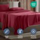 thumbnail image 5 of Juego de sábanas Nestl para cama queen size de 4 piezas, color rojo burdeos, 5 of 9