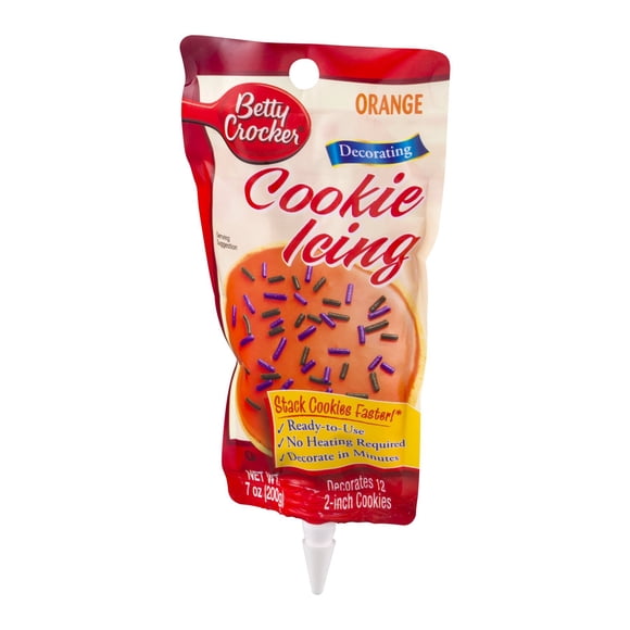 Glaseado para galletas Betty Crocker naranja 200 ml en bolsa