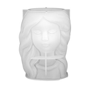 Magideal - Modelo De Jarrón De Silicona Para Niña, Modelo De Jarrón De Hormigón, Fabricación De Artesanías De Macetas De Fundición De Resina Epoxi, Para Fiestas, 75 Cm X 75 Cm X 10 Cm